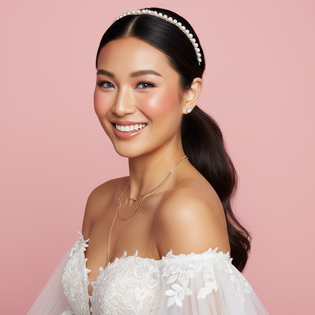 Sleek Ponytail for Wedding Ideas